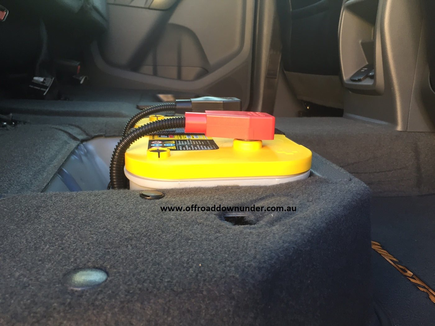 OFFROAD DOWNUNDER - Dual Battery Tray - To suit FORD Ranger 2011+ - Under rear seat model - MORE 4x4