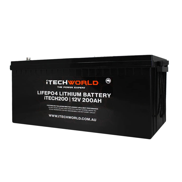 iTECH200AH - ITECHWORLD - 12V 200amp Lithium Deep Cycle Battery LiFePO4